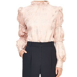 Rebecca Taylor Ruched Silk Blouse